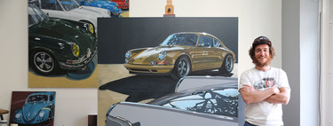 "Sueño con conducir algún día un Porsche 917". Entrevistamos a Manu Campa, el pintor que convierte coches en obras de arte