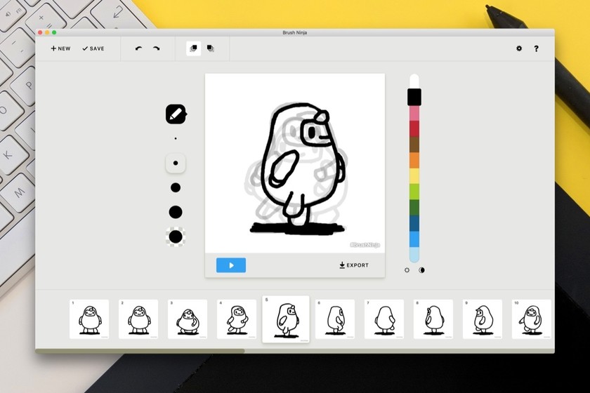 Brush Ninja, crea tus propias animaciones desde el navegador de forma