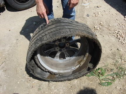 BMW M5 Touring pinchazo accidente