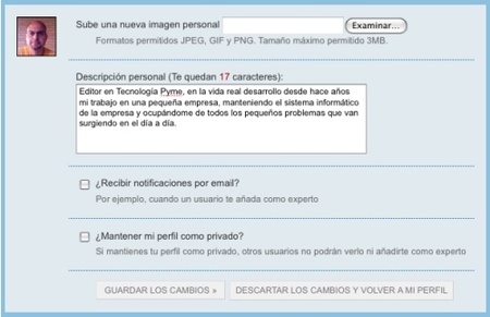 Editar perfil