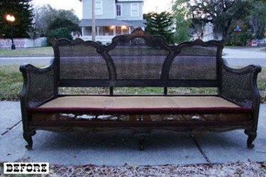 Antes y después: un sofá con mucho color