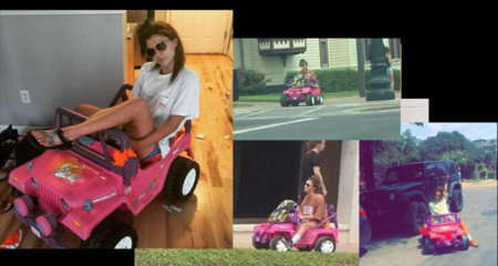 A la 'facul' con el coche de Barbie por retirada del carné