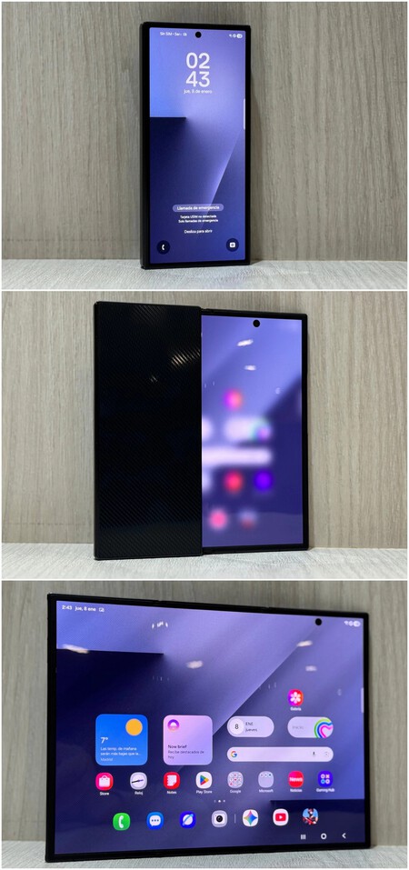 Samsung Galaxy Z TriFold em sua forma desdobrada