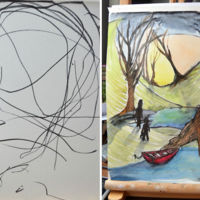 ¿Te ha pintado la pared con rotuladores? Dibuja tú también aprovechando sus trazos