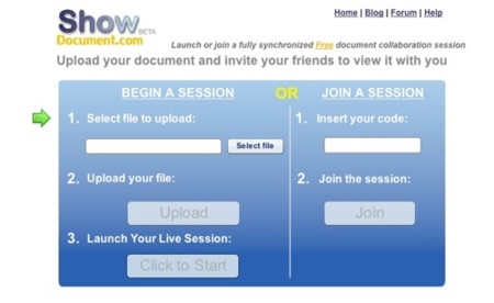 Show Document, revisión online colaborativa de documentos
