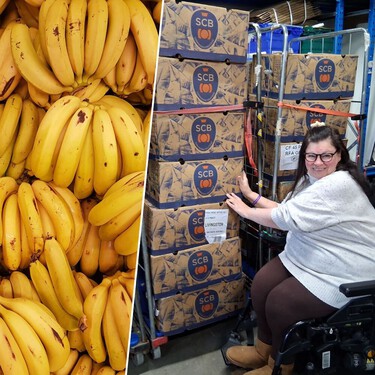 Un supermercado encarga 380 kg de plátanos, recibe 38.000 por error y termina repartiendo la fruta gratis entre los clientes 