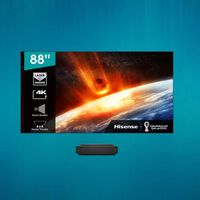 Super oferta en el proyector Hisense de 88 pulgadas con Smart TV y Pantalla Sónica: descuento de más de 1.200 euros en El Corte Inglés