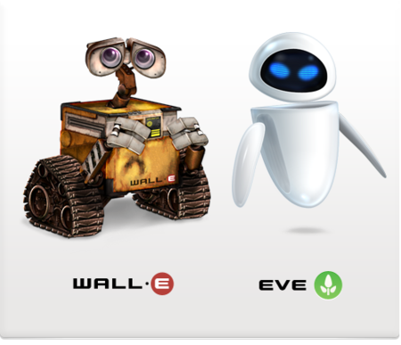 Iconos de Wall-E y EVE