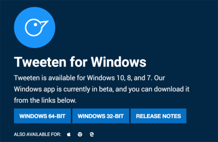 Tweeten para Windows recibe una actualización mejorando su uso y accesibilidad
