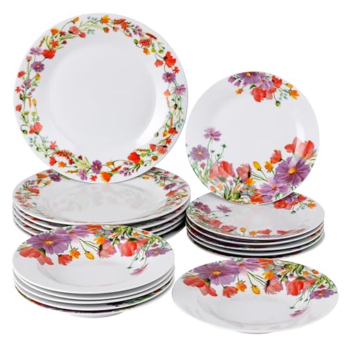 Baroni Home Vajilla de Porcelana y Gres de 18 Piezas