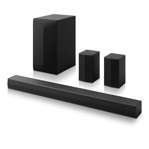 LG DS60TR - Barra de Sonido, Bluetooth, 440W, 5.1 Canales con Subwoofer, Altavoces Traseros, Dolby Digital, DTS Digital Surround, Negro