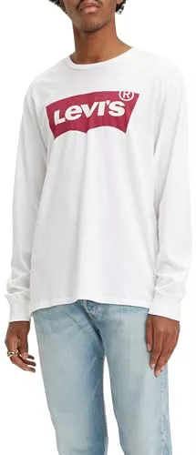 Levi's Long-sleeve Standard Graphic Tee T-Shirt, Blanco, M Hombre