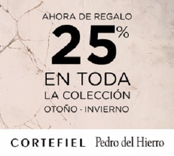 Hasta el 13 de octubre, Cortefiel oferta a sus socios un 25 % de descuento