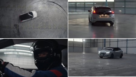 Haciendo un poco de drift, Nissan LEAF demuestra que los autos eléctricos pueden ser muy divertidos