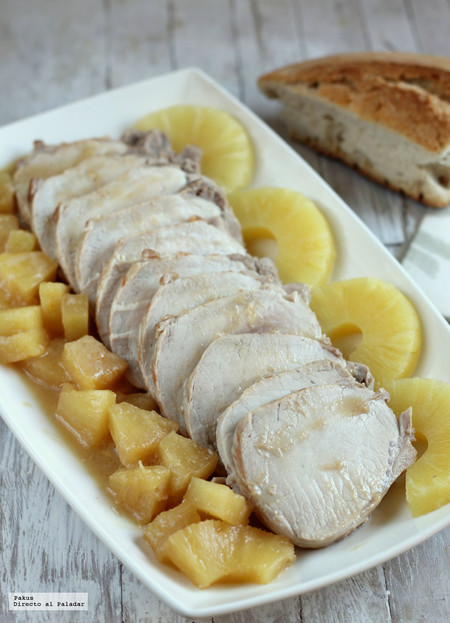 Receta de lomo de cerdo a la piña