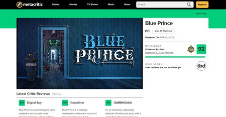 Mejor Juego Goty 2025 Metacritic Blue Prince