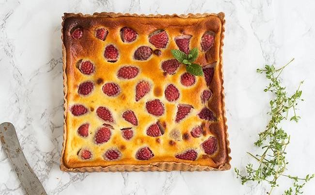 Tarta de fresas y yogur: receta