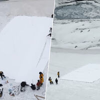 China está tapando sus glaciares con enormes mantas para evitar el deshielo. La pregunta es si tiene más ventajas o inconvenientes