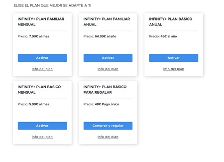 Precio de las suscripciones