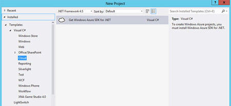 Django en Visual Studio 2012, Get Azure SDK