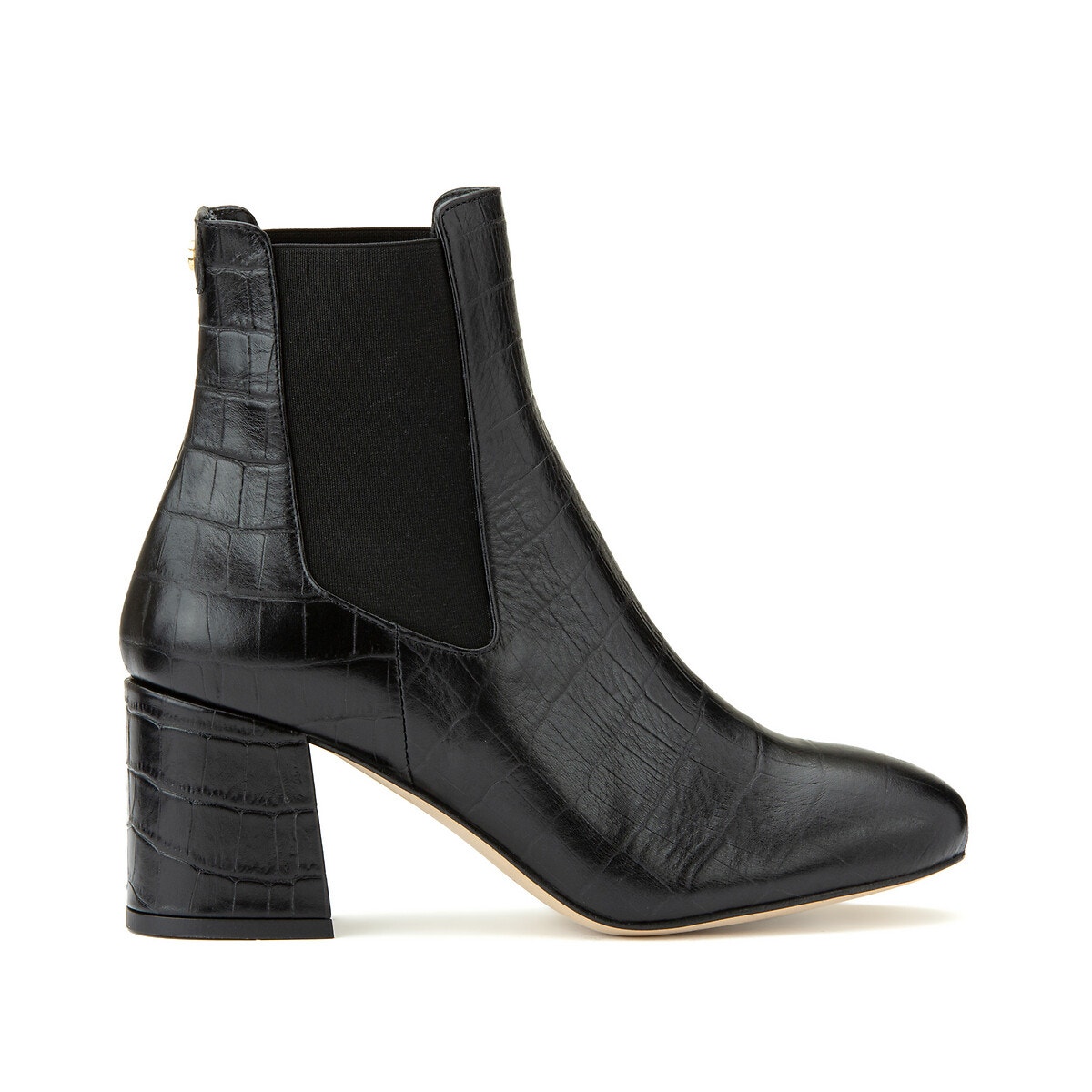 Botines de piel con tacón Lacado