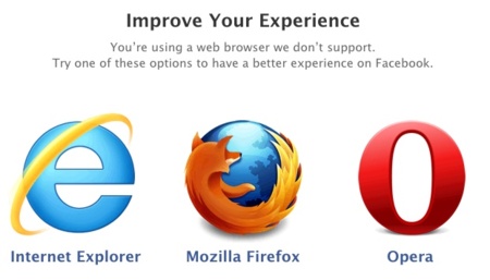 Facebook deja de recomendar Chrome para que Opera ocupe su lugar