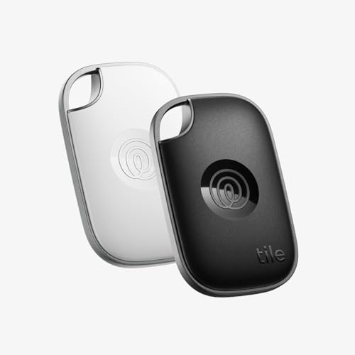 Tile by Life360 Pro - Localizador Bluetooth Potente, localizador de Llaves y localizador de Objetos para Llaves, Bolsos y Mucho más. Compatible con iOS y Android. Paquete de 2 (Negro/Blanco)