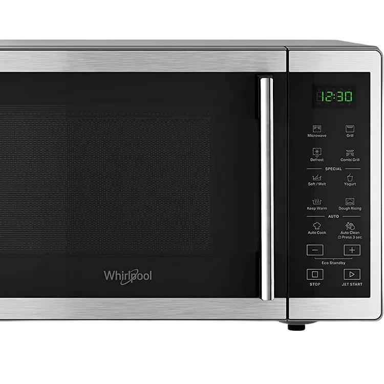 Microondas con grill - Whirlpool MWP 253 SX, 900W, 7 niveles, Función descongelación, 25L., Inox
