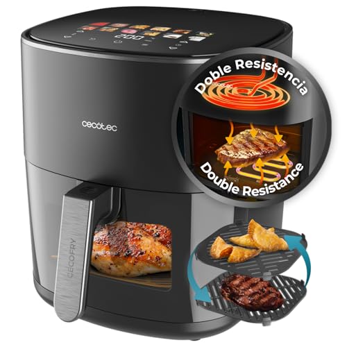 Cecotec Freidora de Aire sin Aceite 6,5L con Doble Resistencia Cecofry&Grill Duoheat 6500 Plus
