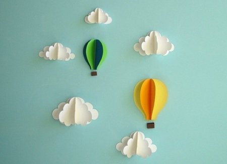 Una buena idea: detalles en 3D en las paredes de la habitación infantil