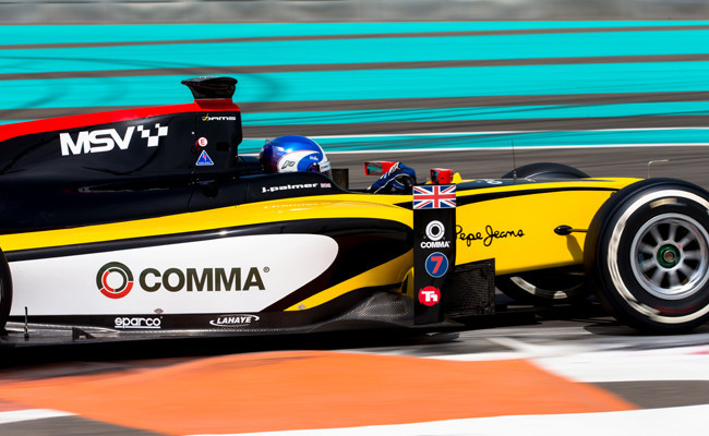 Jolyon Palmer DAMS Test Abu Dabi GP2 2014