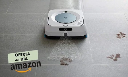 Hoy en Amazon, el robot friegasuelos Braava Jet m6134 de iRobot te cuesta menos que en cualquier otra tienda: lo tienes por sólo 549 euros