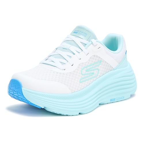 Skechers MAX Cushioning Endeavour Canova - Zapatillas Deportivas para Mujer, Ribete sintético Blanco y Azul Claro, 40 EU