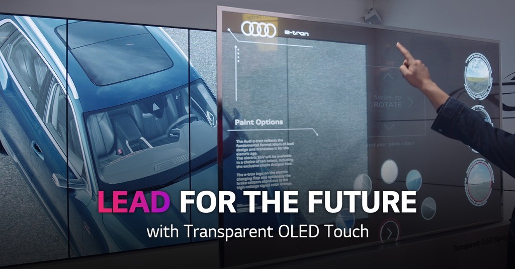 LG presenta su nueva generación de paneles transparentes: el nuevo Transparent OLED Touch es ahora táctil