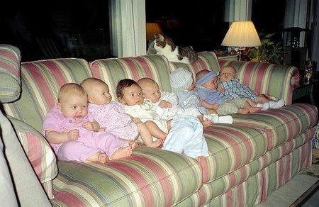 Bebés en fila