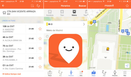 Moovit, transporte público en tiempo real