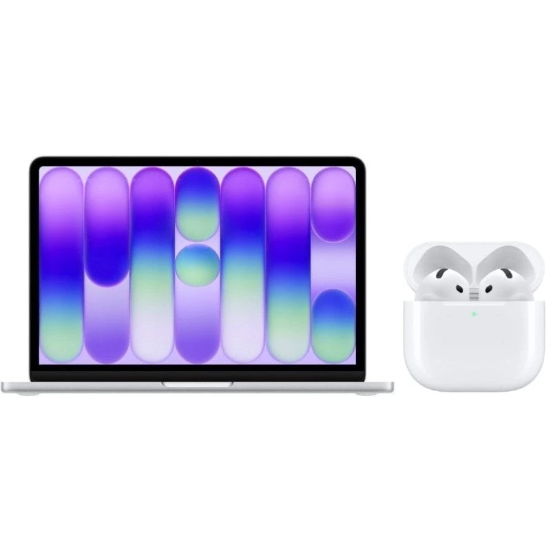 Portátil Apple MacBook Neo 13" Apple A18 Pro 8GB 256GB SSD GPU 5 núcleos macOS Plata + Apple AirPods 4 Auriculares Inalámbricos