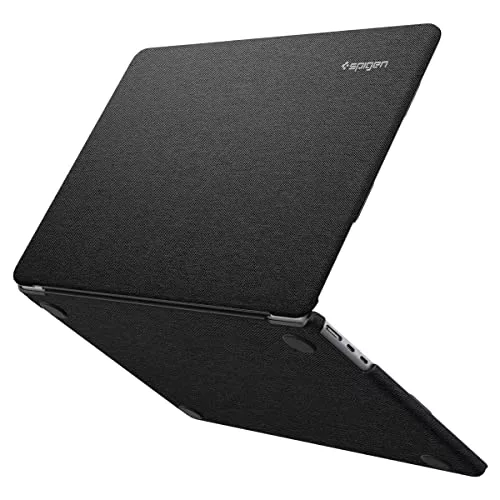 Spigen Funda Urban Fit Compatible con MacBook Air 13 Pulgadas 2026 M5 / 2025 M4 / 2024 M3 / 2023 M2 A2681, Funda de Tela Anti-Huellas y Anti-Arañazos - Negro