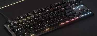 Hace tiempo que pasé a usar teclados gaming compactos y no me arrepiento. Este Corsair es TKL y ahora sale más barato