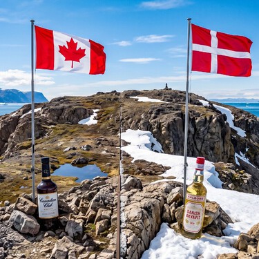 Nem bombas, nem tiros: a guerra bizarra onde Canadá e Dinamarca usavam garrafas de uísque e bandeiras para provocar um ao outro