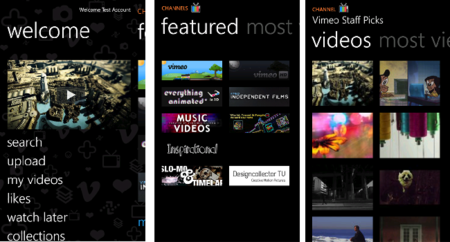 La aplicación oficial de Vimeo llega al Marketplace de Windows Phone