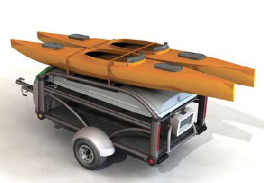 Remolque de coche para camping y actividades deportivas