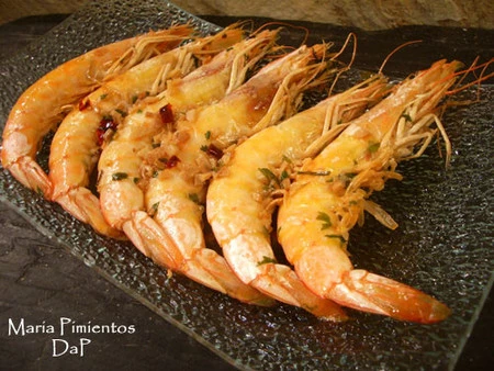 Langostinos salteados. Receta
