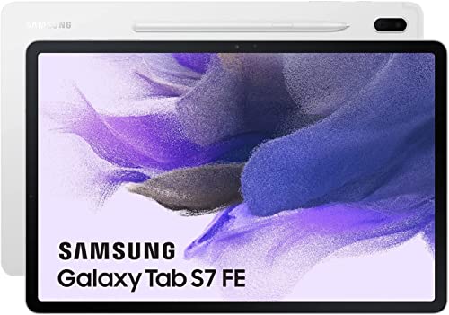 SAMSUNG Galaxy Tab S7 FE - Tablet de 12.4" (WiFi, RAM de 6GB, Almacenamiento de 128GB, Android) - Color Plata [Versión española]
