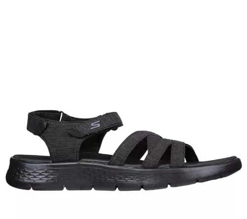 Skechers Go Walk Flex Sandal Sunshine, Sandalias Mujer, Negro, 40 EU