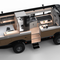 Torsus Praetorian Overlander, un autobús todoterreno camperizado al estilo de una lujosa autocaravana