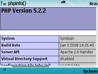 Publicado PAMP: Apache, MySQL y PHP para móviles Symbian