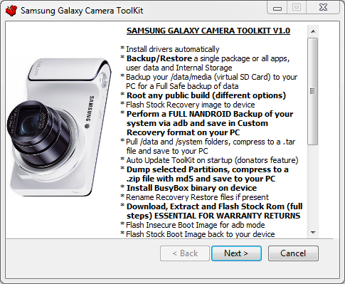Samsung Galaxy Camera Root Toolkit
