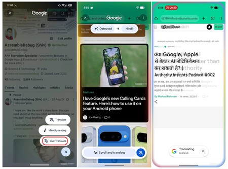 Live Translate o Scroll and Translate