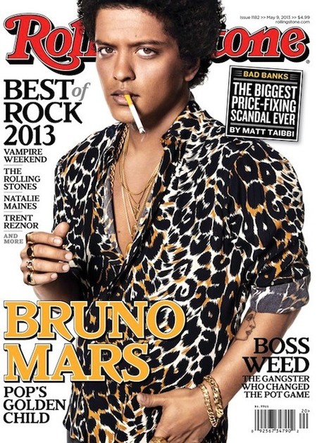 Bruno Mars es el único que puede lucir semejante animal print para la portada de la Rolling Stone